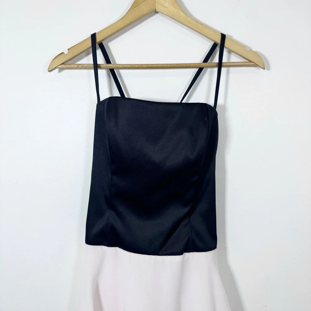 Jessica McClintock - Black and Light Pink Tiered Dress - Picture 3 of 12